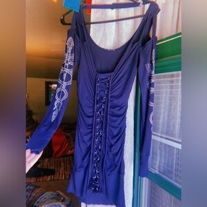 Salvage Sweater dress corset lace up size S Small